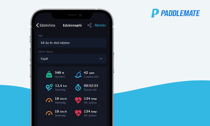 Paddlemate app with a training